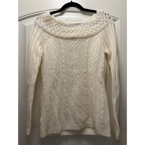 Ann Taylor Loft Women’s Soft Cozy Chunky Knit Pullover Sweater Size S Beige - Picture 1 of 3